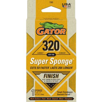 Gator 320 Grit 3" x 5" x 1" Super Sponge Finish