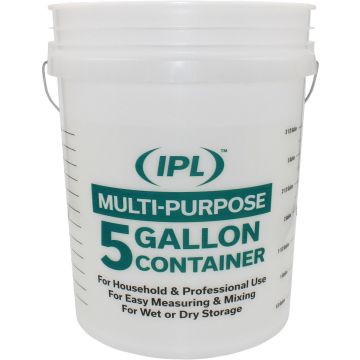 IPL / Leaktite 5gal Clear Bucket w/ Measures