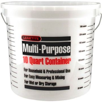 IPL / Leaktite 10qt Plastic Pail w/ Reinforced Rim Natural