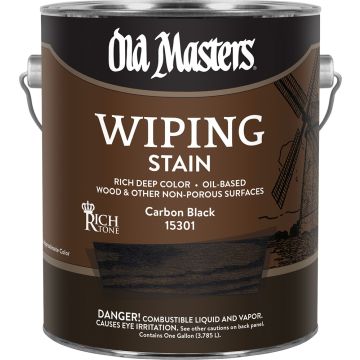 Old Masters 1gal Carbon Black Wiping Stain Rich Tone