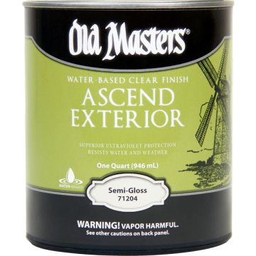 Old Masters 1Qt Semi-Gloss Ascend Ext Water Based Clear Finish