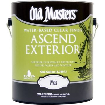 Old Masters 1gal Gloss Ascend Ext Water Based Clear Finish