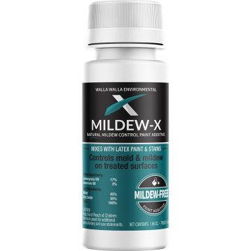 Walla Walla 1.66oz Mildew-X Natural Mildewcide Paint Additive Treats 1 Gallon