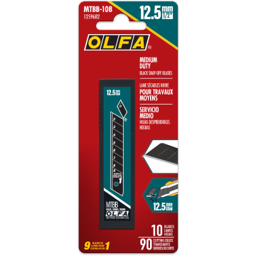 OLFA 12.5mm Medium Duty Black Snap Blades (10pk)