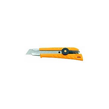 OLFA L-1 18mm 8-Pt Classic Ratchet-Lock Heavy-Duty Snap-Off Utility Knife 
