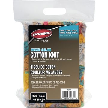Dynamic #5 4lb Block Mixed Color Cotton Knit Wiping Cloth