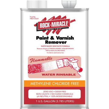 Rock Miracle 1gal Methylene Chloride Free Fast Acting Multi layer Paint Stripper