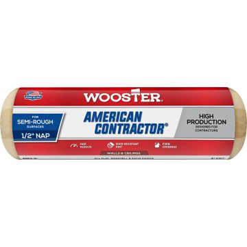 Wooster 9" x 1/2" Nap American Contractor Roller Cover Side Stack (100 per Pack)