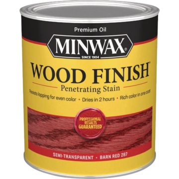 Minwax 1Qt Barn Red 287 Semi-Transparent Stain (High Performance)