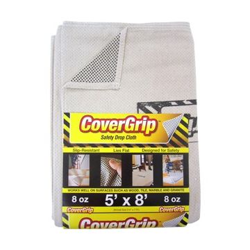 CoverGrip 5' x 8' 8oz Non-Slip Safety Drop Cloth