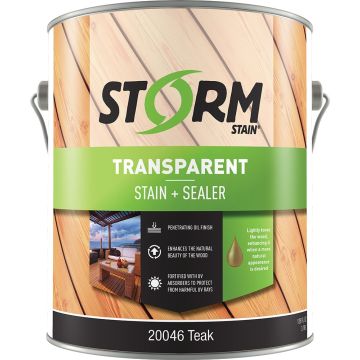 Storm 1gal Teak Transparent Stain + Sealer 250 VOC