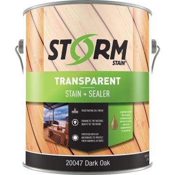 Storm 1gal Dark Oak Transparent Stain + Sealer 250 VOC