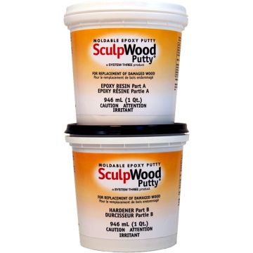 System Three 2qt Kit Sculpwood Two Part Epoxy Putty