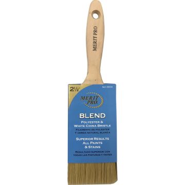 Merit Pro 2-1/2" White China Bristle Polyester Beavertail Brush