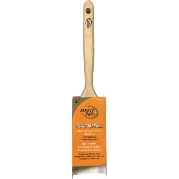 Merit Pro 2" 100% White Bristle Angle Sash Brush