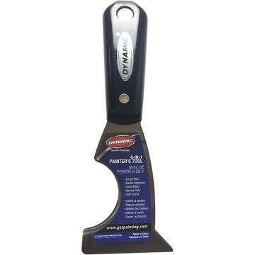Dynamic 6-in-1 Nylon Handle Painters Tool with Hammer Cap and Carbon Steel Blade