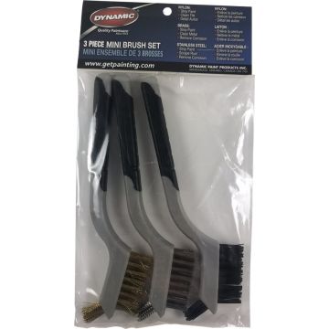 Dynamic 3pc Soft Grip Mini Wire Brush Set