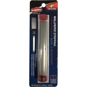 Dynamic 4" Wallpaper Stripping Replacement Blades, Carded (5pk)