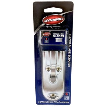 Dynamic Razor Blade Scraper w/5pk of .009" Single Edge Blades, Carded