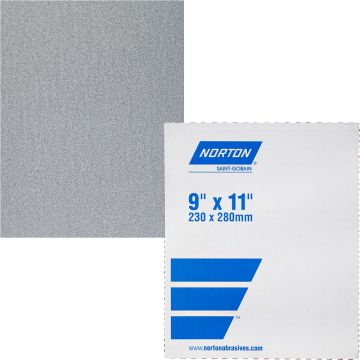 Norton 9" x 11" 220B Durite Open Coat Paper Sanding Sheet (100 per Pack)