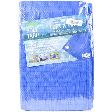 Evolve 12' x 16' 3.5mil All Purpose Blue Poly Tarp
