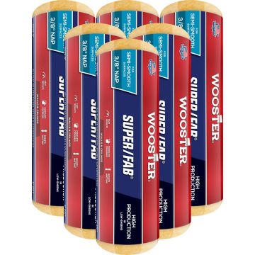 Wooster R239 9" x 3/8" Nap Super/Fab Roller Cover (100 per Pack)