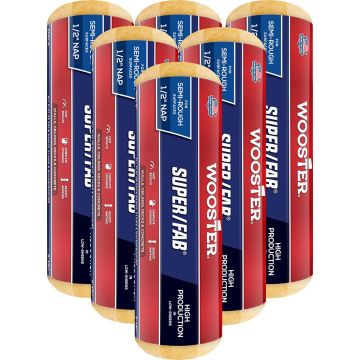 Wooster R240 9" x 1/2" Nap Super/Fab Roller Cover (100 per Pack)