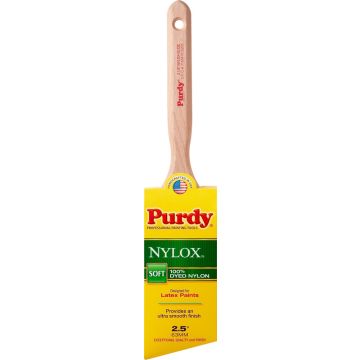 Purdy 2-1/2" 100% Dyed Nylon Soft Nylox Glide Angular Paint Brush