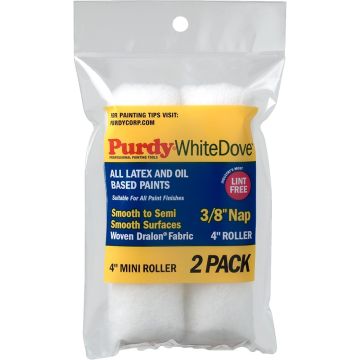 Purdy 4" x 3/8" Nap White Dove Mini Roller 2pk