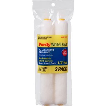 Purdy 6-1/2 x 1/4" Nap Woven Dralon White Dove Mini Roller (2pk)