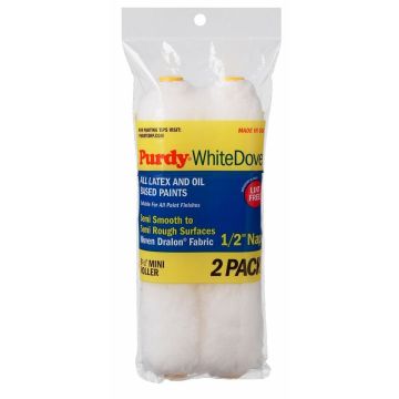 Purdy 6.5" x 1/2" Nap White Dove Mini Roller 2pk