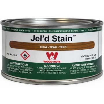 Wood Kote 12oz Jel'D Stain Teak Stain