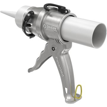 SILIGUN PRO 10oz Compact Cast Aluminum Body Caulk Gun (24:1 Thrust Ratio)