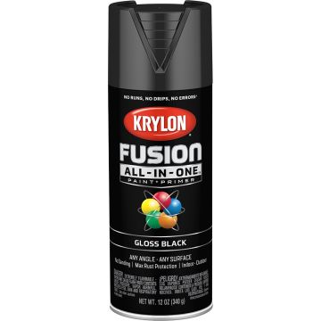 Krylon 12 oz. Gloss Black Fusion All-In-One Spray