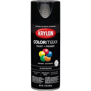Krylon 12 oz. Gloss Black COLORmaxx Spray