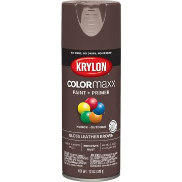 Krylon 12 oz. Gloss Leather Brown COLORmaxx Spray