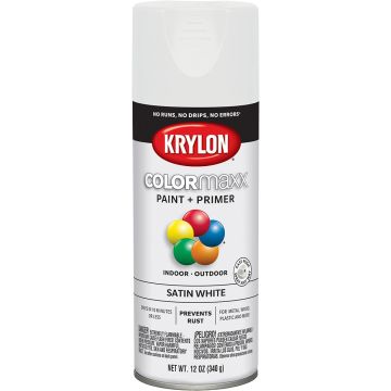 Krylon 12 oz. Satin White COLORmaxx Spray