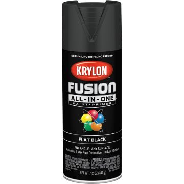 Krylon 12oz Flat Black Fusion All-In-One Spray Paint