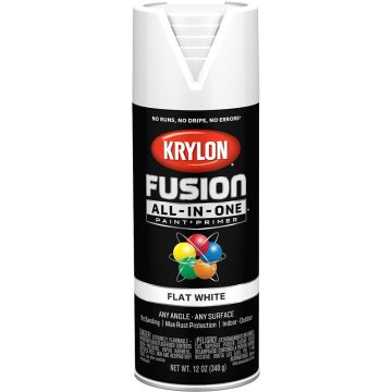 Krylon 12oz Flat White Fusion All-In-One Spray Paint