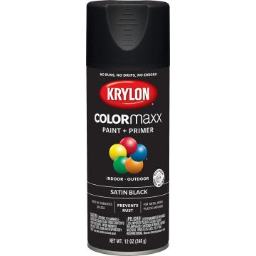 Krylon 12 oz. Satin Black COLORmaxx Spray