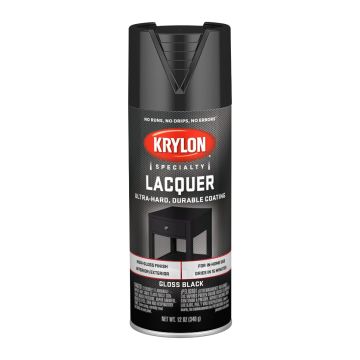 Krylon 12oz Lacquer Gloss Black Spray