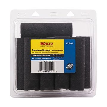 Whizz 4" Premium Black Concave Foam Mini Roller 10Pk