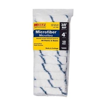 Whizz 4" x 3/8" Nap Xtrasorb Microfiber Mini Roller (10pk w/free frame)