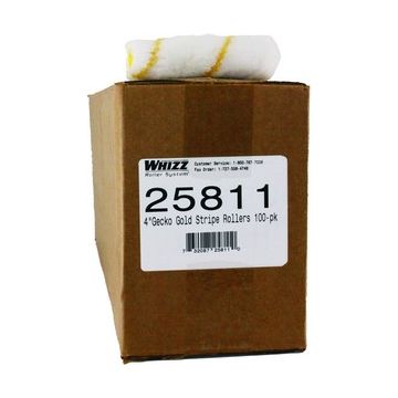 Whizz 4" Gold Stripe Acrylic 1/2" Nap Mini Roller (Case of 100)