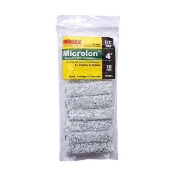 Whizz 4" Microlon 1/2" Nap Mini Roller Cover 10Pk