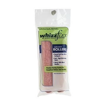 Whizz 6-1/2" Pink Polyester 1/2" Nap Mini Roller 2Pk