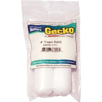 Whizz 4" Gecko White Foam Mini Roller 2Pk