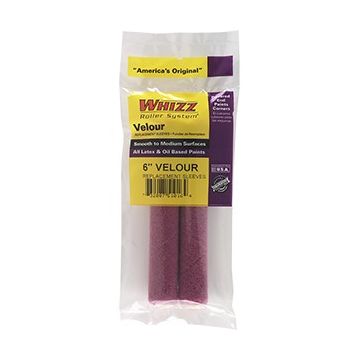Whizz 6" Purple Velour 3/16" Nap Mini Roller 2Pk