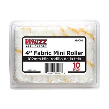 Whizz 4" Yellow Stripe Acrylic 1/2" Nap Mini Roller Clamshell 10Pk