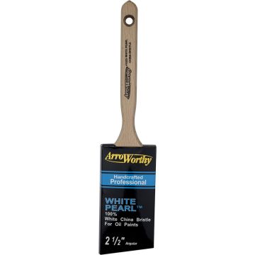 ArroWorthy 2 1/2" White China Bristle Professional Angle Sash Paint Brush